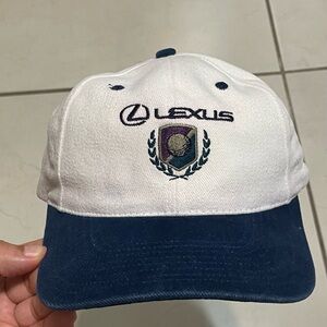 Vintage 90s Lexus Baseball Hat Cap Strapback Blue White Motorsports Adjustable
